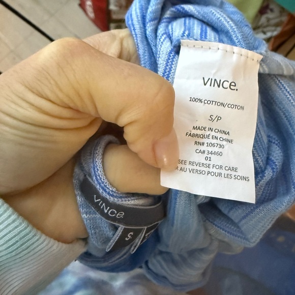 Vince Blue Ombre Cotton Dolman Sweater - Picture 5 of 6